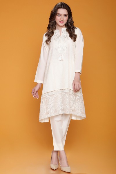 Embroidered Shirt With Trouser