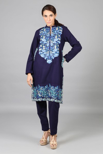 Embroidered Shirt With Trouser